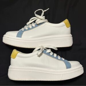 BOS. & Co. white leather chunky platform sneakers shoes women’s EU 37